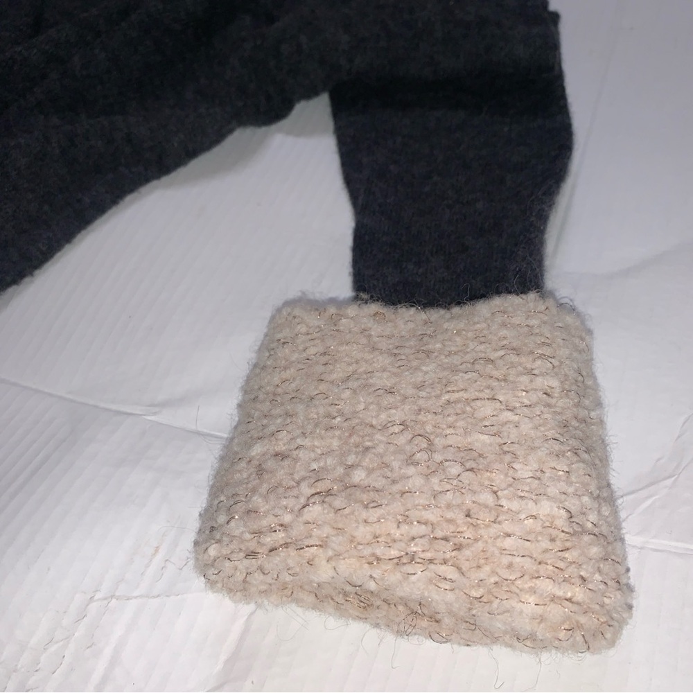 TORY BURCH Gray and Cream Angelina Turtleneck Alpaca Sweater Women’s Size XL - Picture 13 of 13